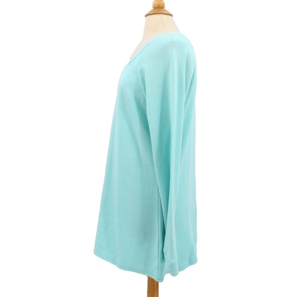 NWT J‎ Jill French Terry Sweatshirt womens XL Poet Blue Scoopneck Tunic - Picture 3 of 11